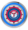 Texas, Rangers, 19", Double, Neon, Wall, Clock,  Holland, Bar Stool Co, MLB, TEX, TX, Clk19MLBTex, CLK19, 071235007546