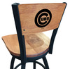 Chicago, Cubs, L038, Laser, Engraved, Wood, Back, Counter, Bar, Stool, 25", 30", 36", Maple, Wood, Seat, Holland Bar Stool,CHI, MLB, Fan Cave, Man Cave, L03825BWMedMplAMLBCubMedMpl, 071235077228, L03830BWMedMplAMLBCubMedMpl, 071235084639, L03836BWMedMplAMLBCubMedMpl, 071235085377