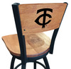 Minnesota, Twins, L038, Laser, Engraved, Wood, Back, Counter, Bar, Stool, 25", 30", 36", Maple, Wood, Seat, Holland Bar Stool,MN, MIN, MLB, Fan Cave, Man Cave, L03825BWMedMplAMLBMinMedMpl, 071235077327, L03830BWMedMplAMLBMinMedMpl, 071235084721, L03836BWMedMplAMLBMinMedMpl, 071235085452