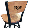 Tampa, Bay Rays, L038, Laser, Engraved, Wood, Back, Counter, Bar, Stool, 25", 30", 36", Maple, Wood, Seat, Holland Bar Stool,TB, TBR, Devil, MLB, Fan Cave, Man Cave, L03825BWMedMplAMLBTamMedMpl, 071235084103, L03830BWMedMplAMLBTamMedMpl, 071235084844, L03836BWMedMplAMLBTamMedMpl, 071235085568