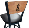 Los Angeles, Angels, L038, Laser, Engraved, Wood, Back, Counter, Bar, Stool, Black, Vinyl, Seat, Holland Bar Stool, L03825MedMplAMLBLAABlkVinyl, 071235076931, L03830BWMedMplAMLBLAABlkVinyl, 071235084349, L03836BWMedMplAMLBLAABlkVinyl, 071235085018, LAA, LA