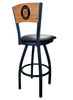 Oakland, Athletics, L038, Laser, Engraved, Wood, Back, Counter, Bar, Stool, Black, Vinyl, Seat, Holland Bar Stool, L03825MedMplAMLBOakBlkVinyl, 071235077020, L03830BWMedMplAMLBOakBlkVinyl, 071235084448, L03836BWMedMplAMLBOakBlkVinyl, 071235085117, OAK, A's