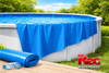 Solid Blue, Overlap, Liner,  Above Ground, Swimming Pool, 48, 52, Sidewall, inch, replacement, swimline,  723815603524,