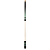 Lucasi Custom black wrapless pool cue with green-blue inlays