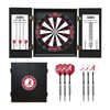 Alabama Crimson Tide Fan's Choice dartboard set with cabinet, bristle dartboard, scoreboard, and six darts