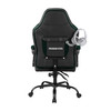 Rear view of the Michigan State Spartans oversized gaming chair showing the back storage pouch and embroidered team logo