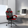 Ohio State Buckeyes oversized red and black office chair shown in a home office setting