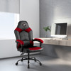 University of Georgia Bulldogs Champ Chair displayed in a home office setting with red and black team colors, padded comfort design, and rolling base.