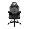 Virginia Tech Hokies oversized gaming chair in black and gray with the VT logo on the headrest, shown from the front.