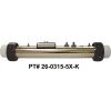 Hercules Replacement 0315, 4.0kW Flo-Thru Heater Assembly 26-0315-5S-K - Front View