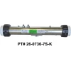 Advance LA Spa Replacement 0736, 5.5kW Flo-Thru Heater Assembly 26-0736-7S-K - Front View