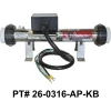 Sundance Jacuzzi Replacement 0316, 3.6kW Flo-Thru Heater Assembly 26-0316-AP-KB - Front View