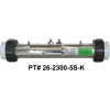 Correct Tech 2300, 4.0kW Flo-Thru Heater Assembly 26-2300-5S-K - Front View
