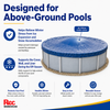12' Rd Pool Cover, 4' Overlap,  Actual Cover Size 16',  8-Yr Warranty