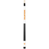 Full-length vertical product view of the Tennessee Volunteers 19oz White Laser Etched 58-inch Cue on a white background, highlighting the white team-branded section, orange Tennessee graphics, black grip, and natural wood-colored shaft.