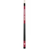Vertical product view of the Indiana Hoosiers 19oz Team Color Laser Etched 58" Cue, showing its crimson team-color detailing, dark grip section, and laser-etched Indiana graphics.