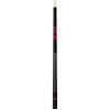 Vertical product view of the Louisville Cardinals 19oz Team Color Laser Etched 58" Cue, showing its red and black team-color detailing, dark grip section, and laser-etched Louisville graphics.