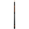 Vertical close-up view of the Oklahoma State Cowboys 19oz Team Color Laser Etched Cue featuring a bold black and orange butt design with Oklahoma State Cowboys detailing.