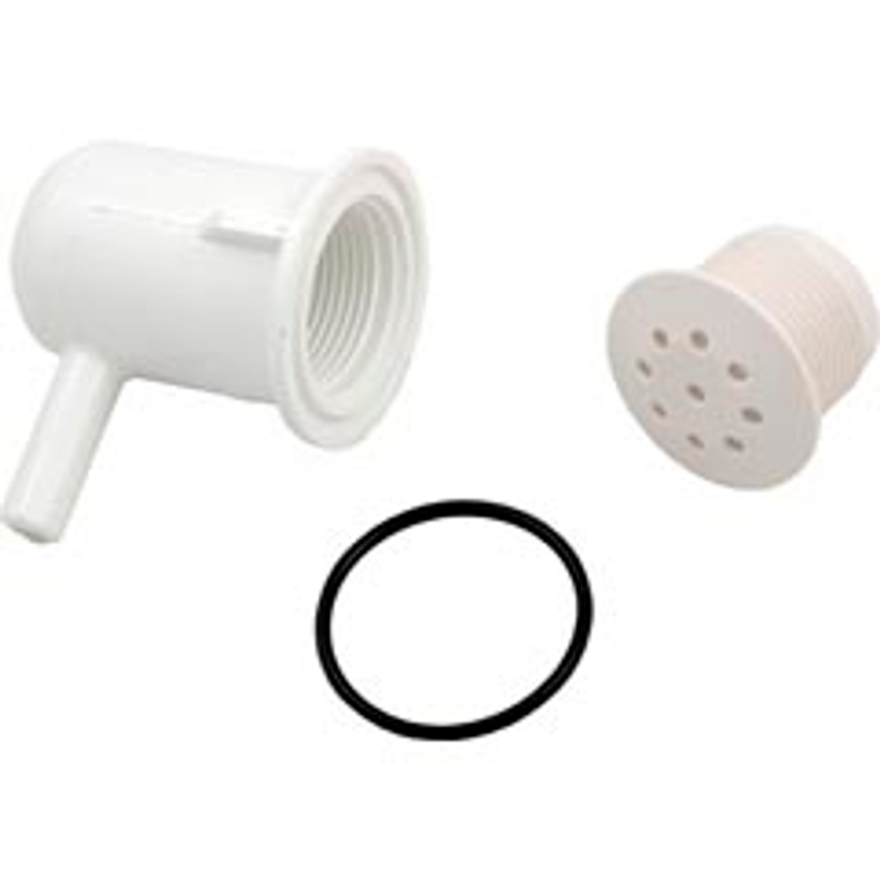 Waterway, Air Injector, Top Flo, Low Profile, 3/8"sb, Elbow Style, White, 221801 , 670-2200 , 6702200 , 806105118066 , 9402-05B