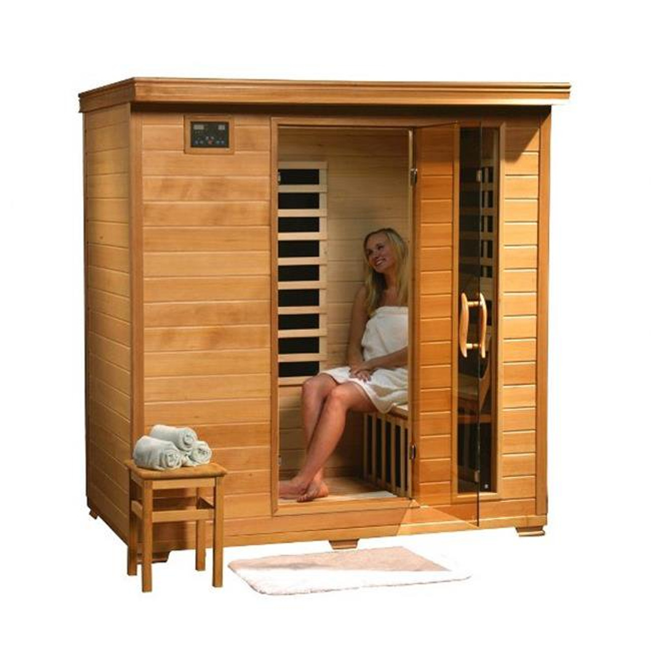 SA2418, Blue Wave, HeatWave,  FAR, 4, Person, Monticello, Hemlock, Infrared, Sauna, 9, Carbon, Heaters, FREE SHIPPING, indoor, 120v, audio, music, system, 672875800650