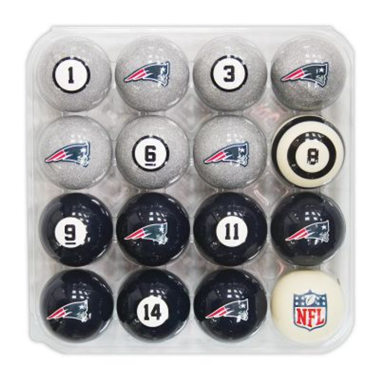 Tampa Bay Buccaneers Billiard Ball Set With Numbers For Sale