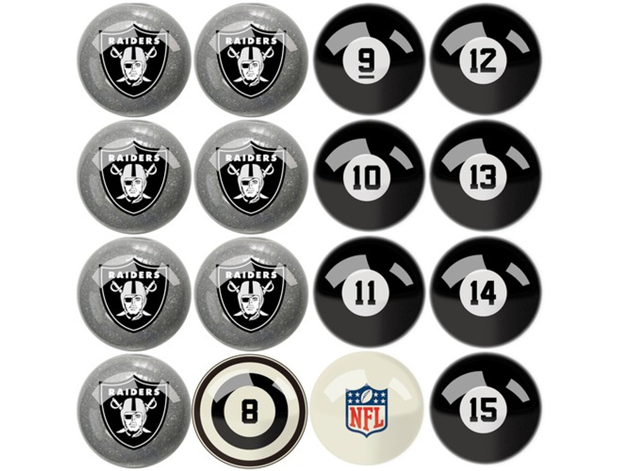 626-1010, Las Vegas, LV, Raiders, NFL,  Billiard, Pool,  Balls, Numbered, with Numbers, FREE SHIPPING