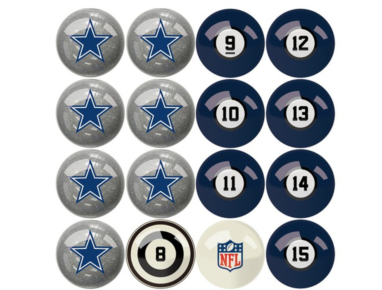 626-1002, Dallas, Cowboys, NFL,  Billiard, Pool,  Balls, Numbered, with Numbers, FREE SHIPPING