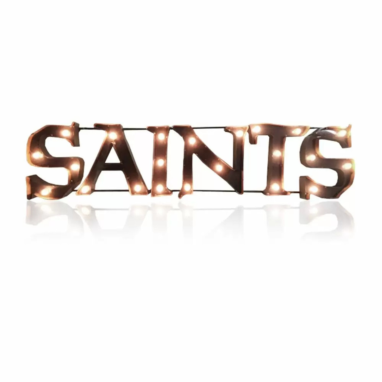 720801561318, 546-1031, NO, NOLA, New Orleans, Saints, NFL,  4', Lighted, Recycled, Metal, Sign, FREE SHIPPING, Imperial