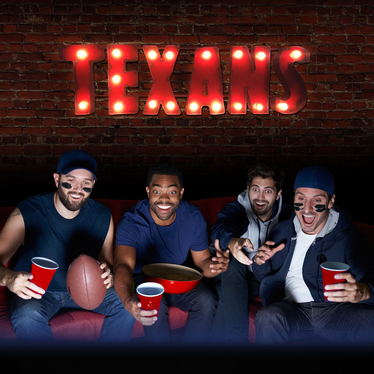 546-1034, Houston, Texans, NFL, 4', Lighted, Recycled, Metal, Sign, FREE SHIPPING, 546-1034