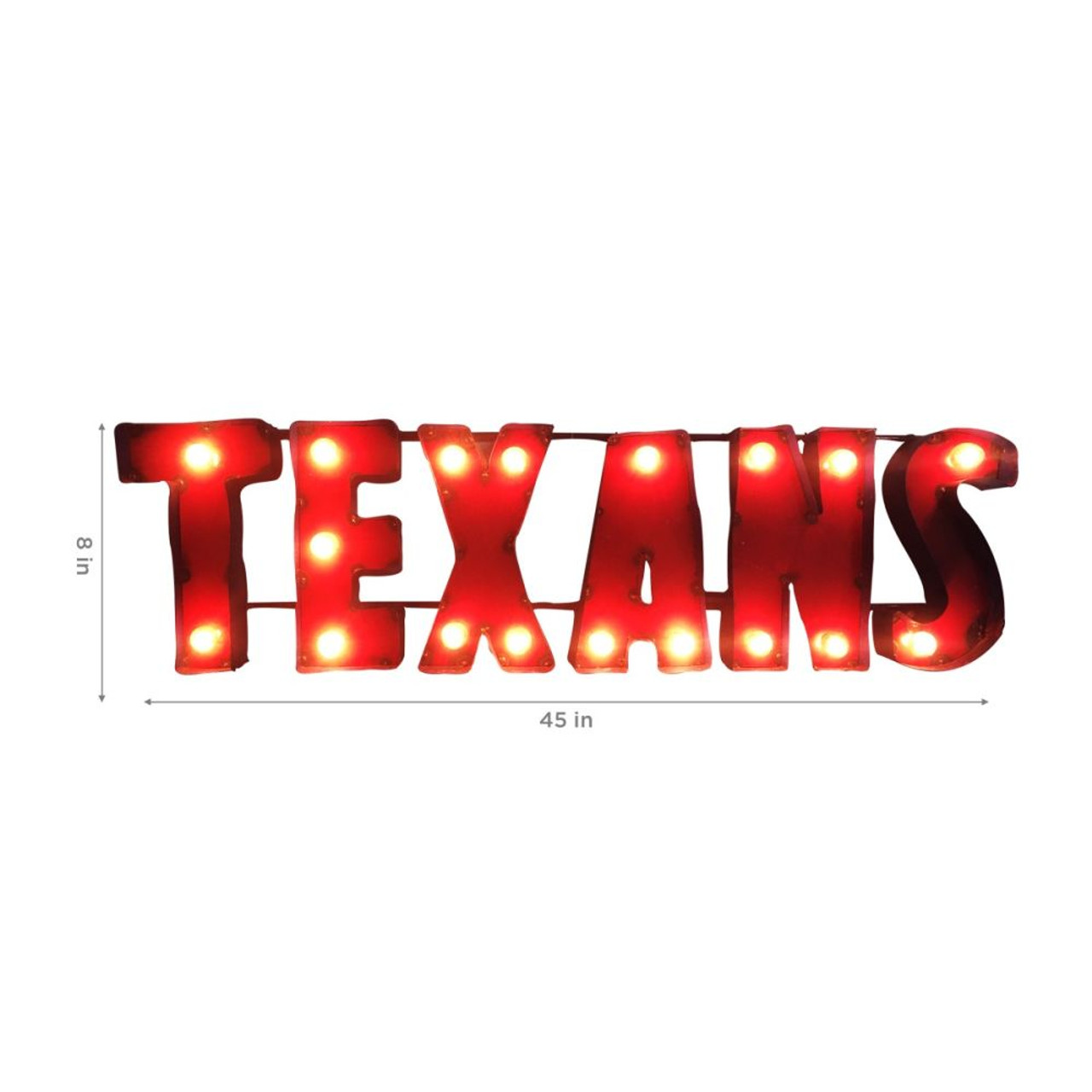 720801561349, 546-1034, Houston, Texans, NFL,  4', Lighted, Recycled, Metal, Sign, FREE SHIPPING, Imperial