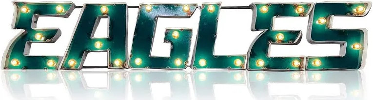 Philadelphia Eagles  NFL  4' Lighted Recycled Metal Sign  546-1037