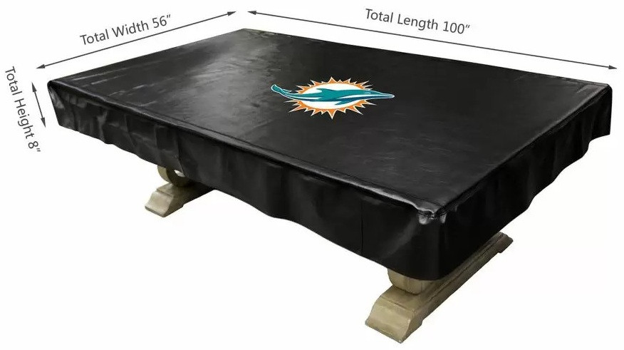 80-1008, Miami, Dolphins, 8-ft, Deluxe. Billiard, Pool, Table, Cover, FREE SHIPPING, 720808010086