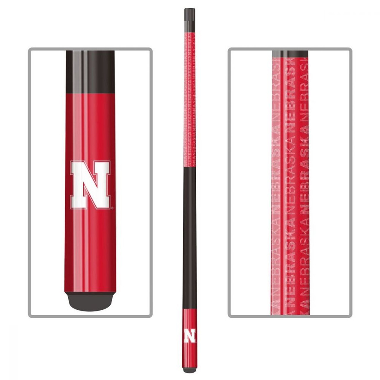 13-5010, Nebraska, Cornhuskers, Billiard, pool, Cue, Fiberglass, Maple, NCAA, Imperial