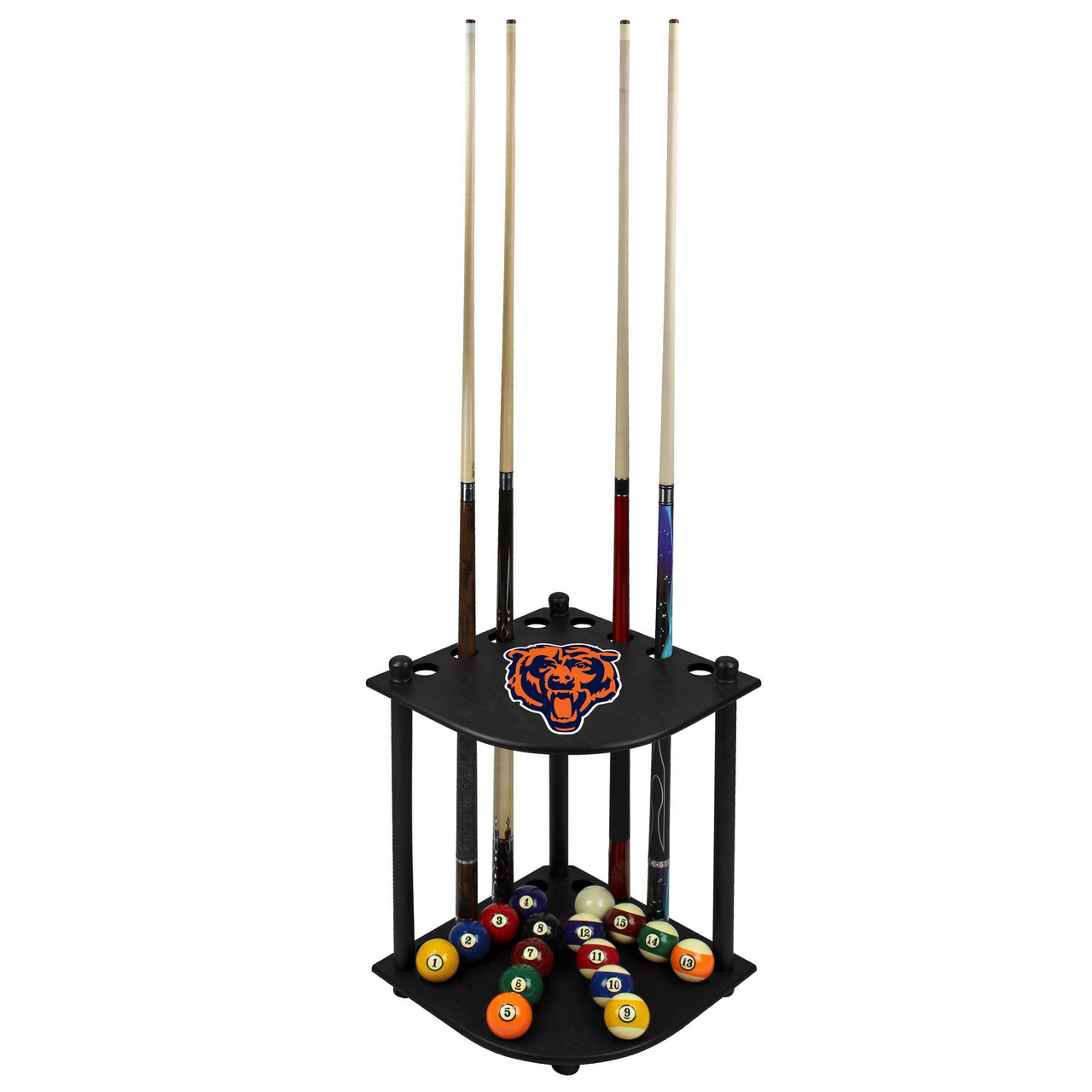 578-1019, Chicago, Bears, NFL, Billiard, Corner, Cue Rack, FREE SHIPPING