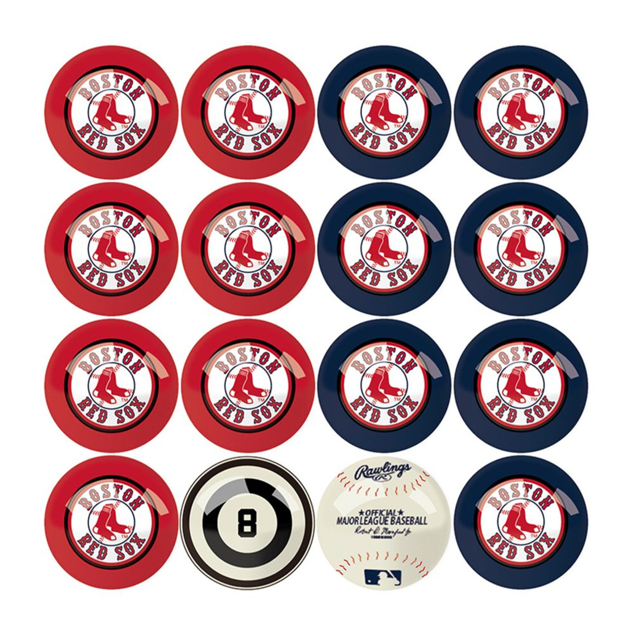 626-2003, Boston, Red, Sox, Billiard, Pool, Set Balls, Numbers, Imperial, MLB,  Logo, FREE SHIPPING