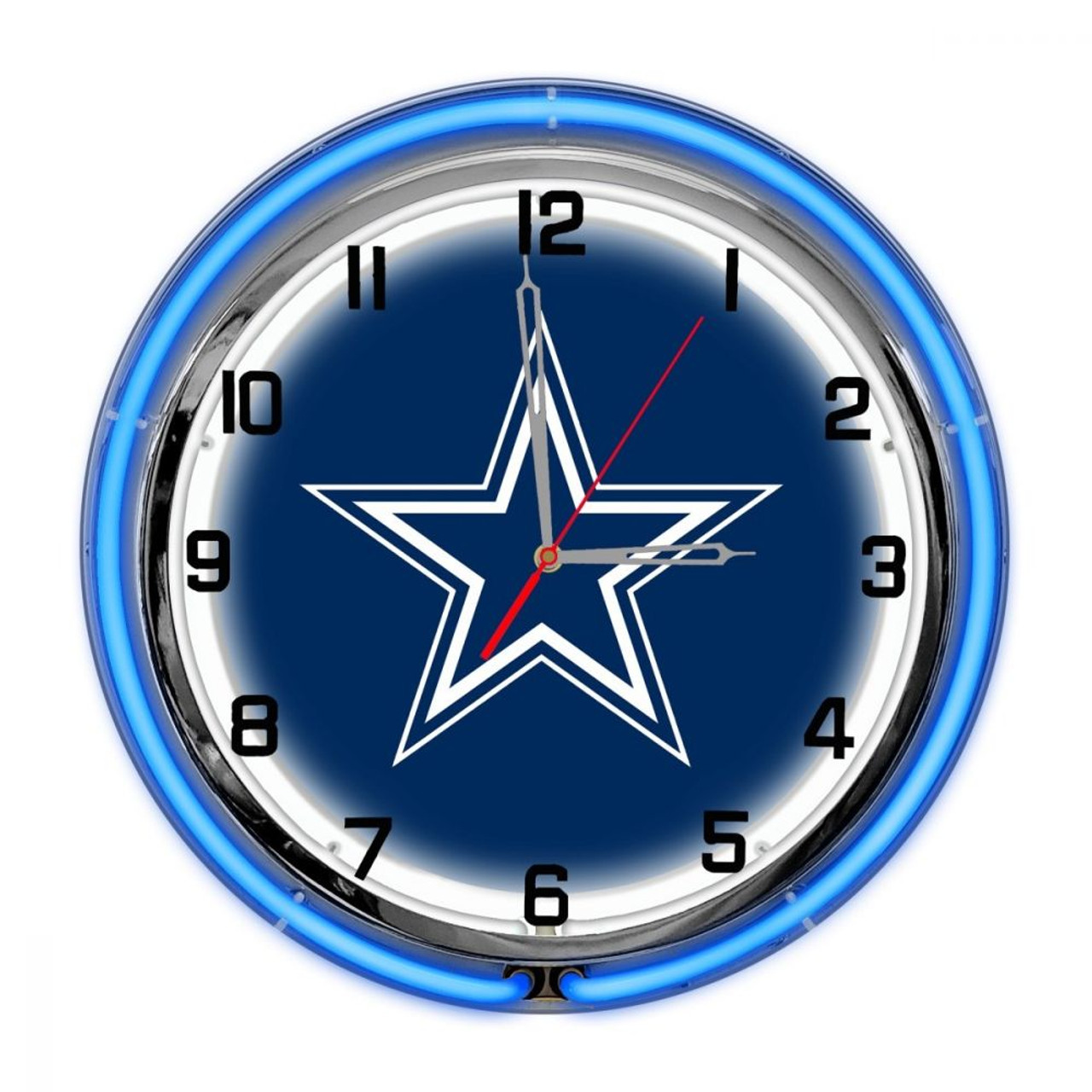 656-1002, Dallas, Cowboys, 18", Neon, Clock, NFL Imperial, Logo, FREE SHIPPING
