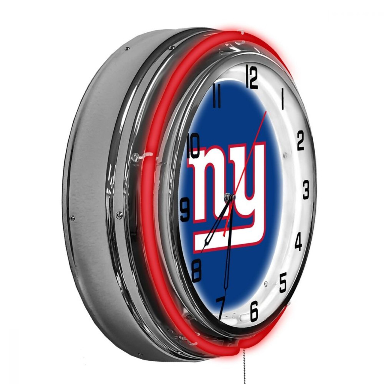 656-1013, Ny, New York, Giants, 18", Neon, Clock, NFL, Imperial, Logo, FREE SHIPPING