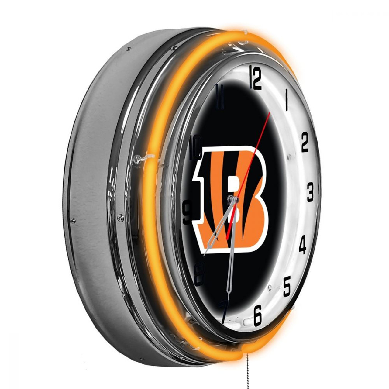 656-1023, Cincinnati, Cincy, Bengals, 18", Neon, Clock, NFL, Imperial, Logo, FREE SHIPPING