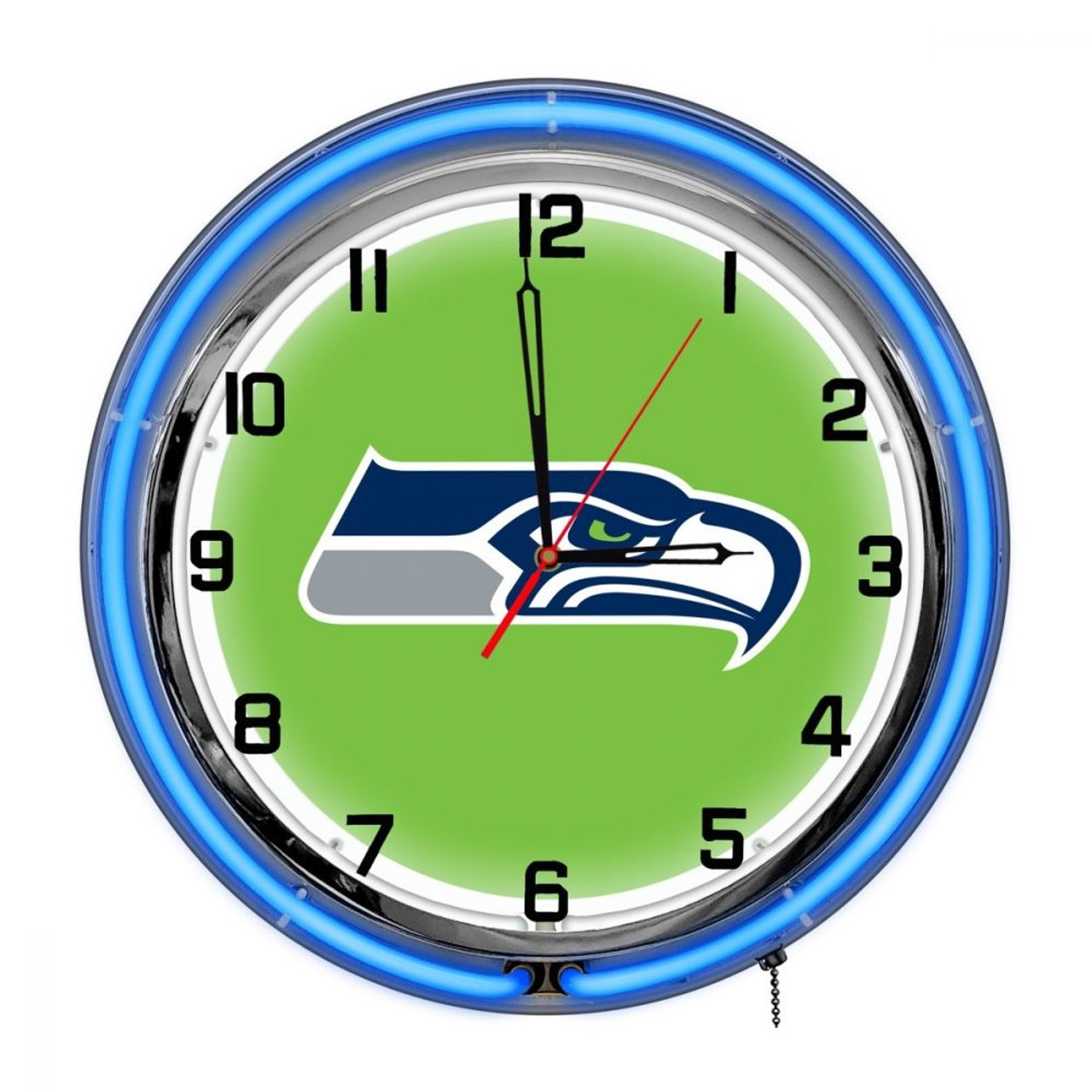 656-1024, Seattle, Sea, Seahawks  18", Neon, Clock, NFL, Imperial, Logo, FREE SHIPPING