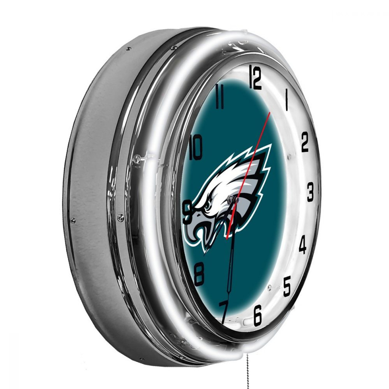 656-1037, Philadelphia, Eagles, 18", Neon, Clock, NFL, Imperial, Logo, FREE SHIPPING