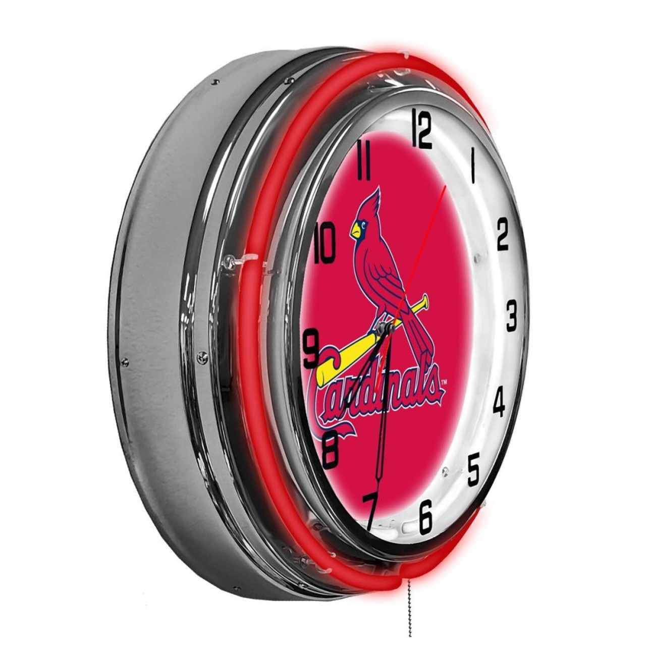 656-2008, St Louis, STL, Cardinals, 18", Neon, Clock, MLB, Imperial, Logo, FREE SHIPPING