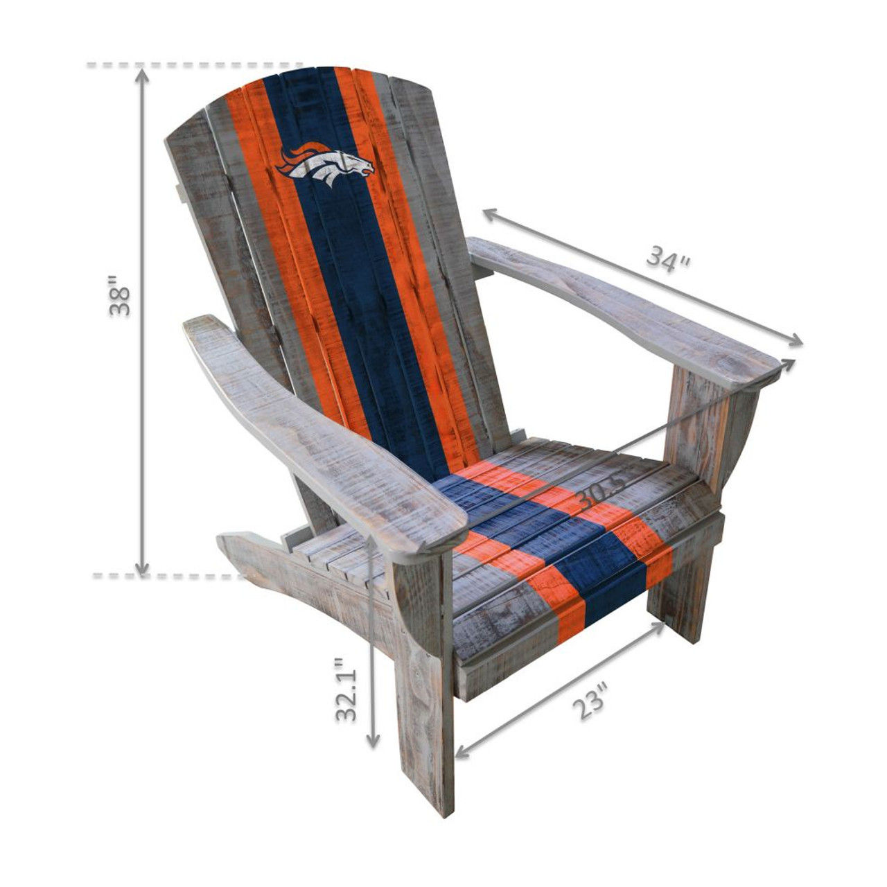 511-1003, Denver, DEN, Broncos, Wood, Adirondack, Chair, NFL, Imperial, FREE SHIPPING, 720801110035