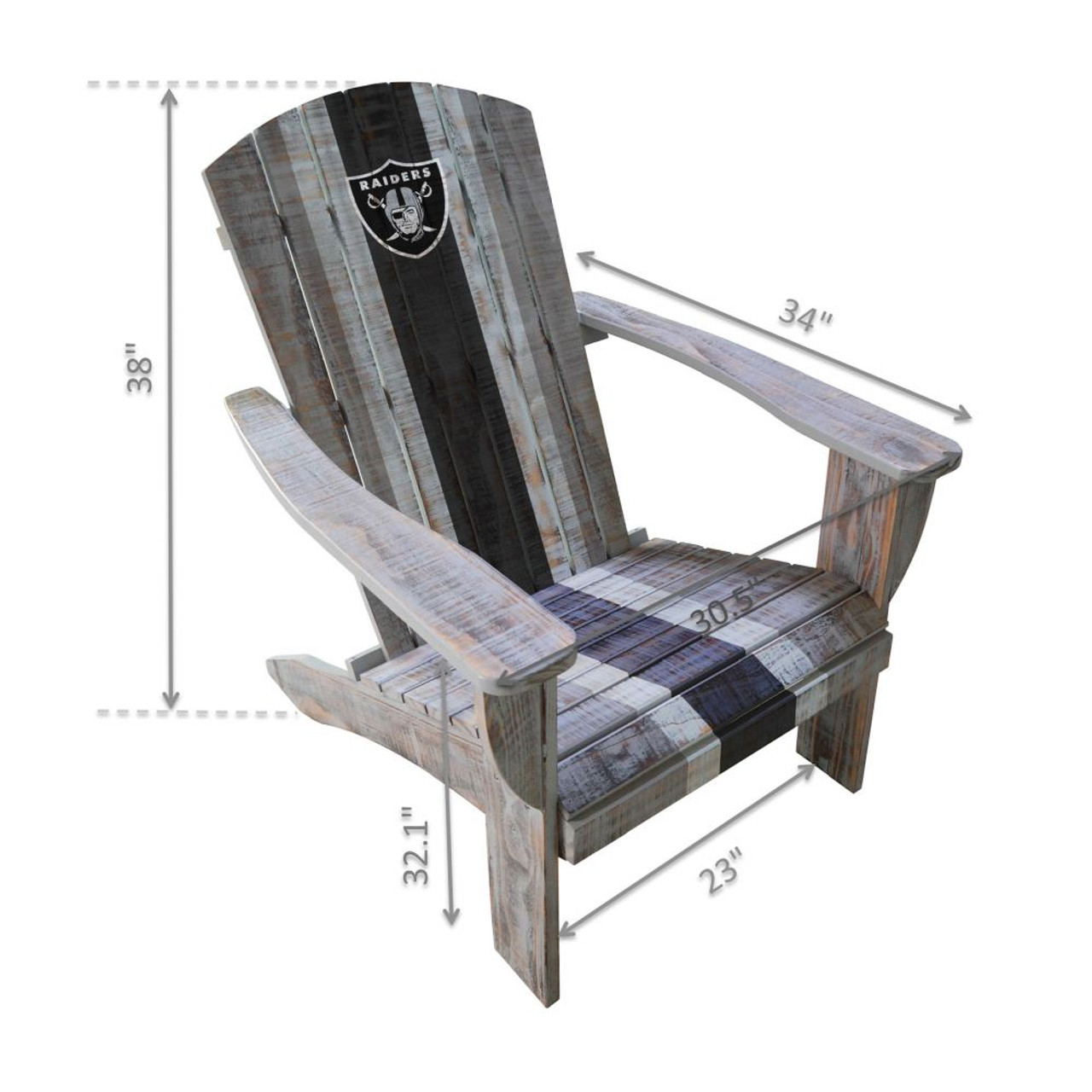 511-1010, Las Vegas, LV, Oakland, Raiders, Wood, Adirondack, Chair, NFL, Imperial, FREE SHIPPING, 720801110103