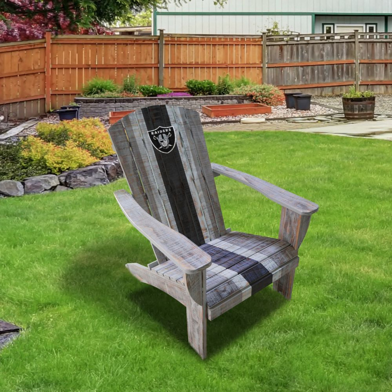 Las Vegas Raiders Wood Adirondack Chair