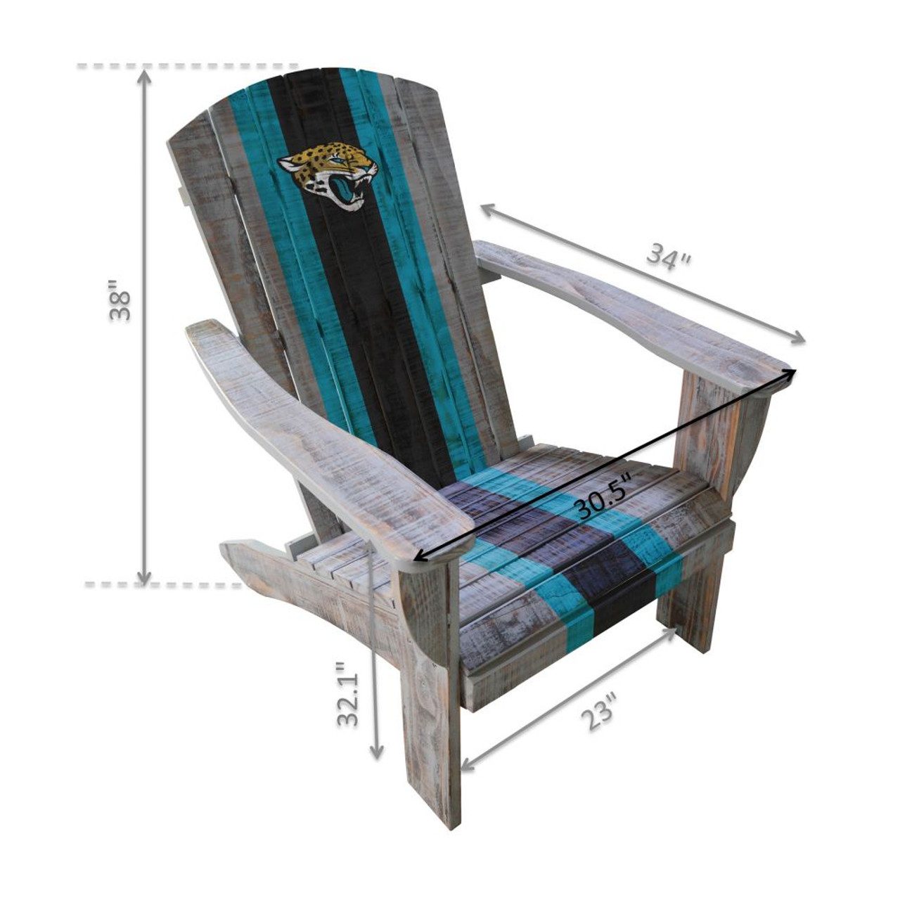 720801110158, 511-1015, Jacksonville, Jax,  Jaguars, Wood, Adirondack, Chair, NFL, Imperial, FREE SHIPPING