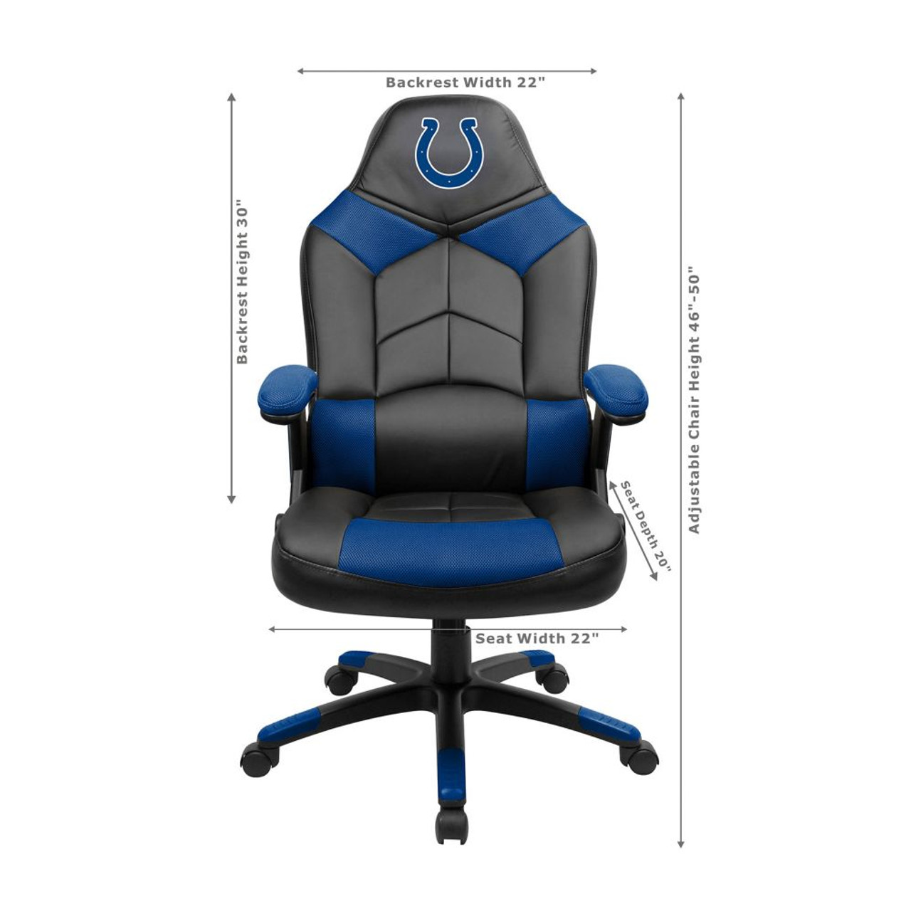 134-1022, Indianapolis, Indy, Colts, Oversized, Video, Gaming, Chair, FREE SHIPPING, NFL, Logo, Imperial