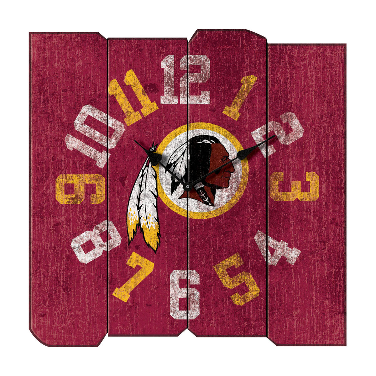 171-1016, Washington, Football, Redskins, 16", Square, Vintage, NFL, Imperial,  Clock, FREE SHIPPING