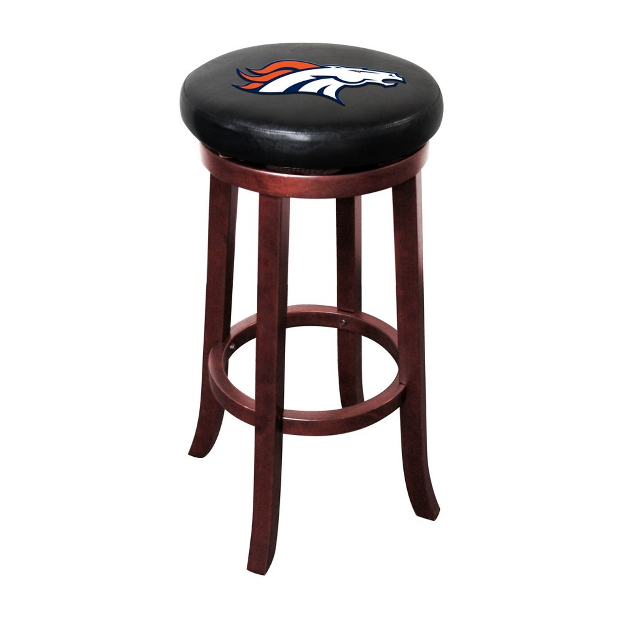 177-1003, Denver, Broncos, Mahogany, Wood, Bar Stool, FREE SHIPPING, NFL, Imperial