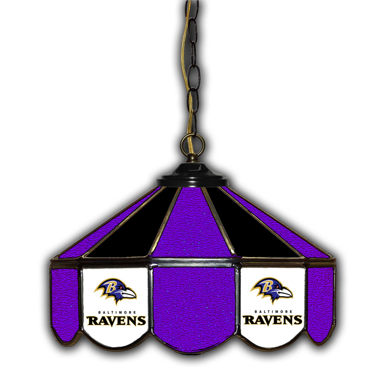 133-1025, Baltimore, Ravens, 14", Glass, Pub, Light, FREE SHIPPING, Hanging, Imperial