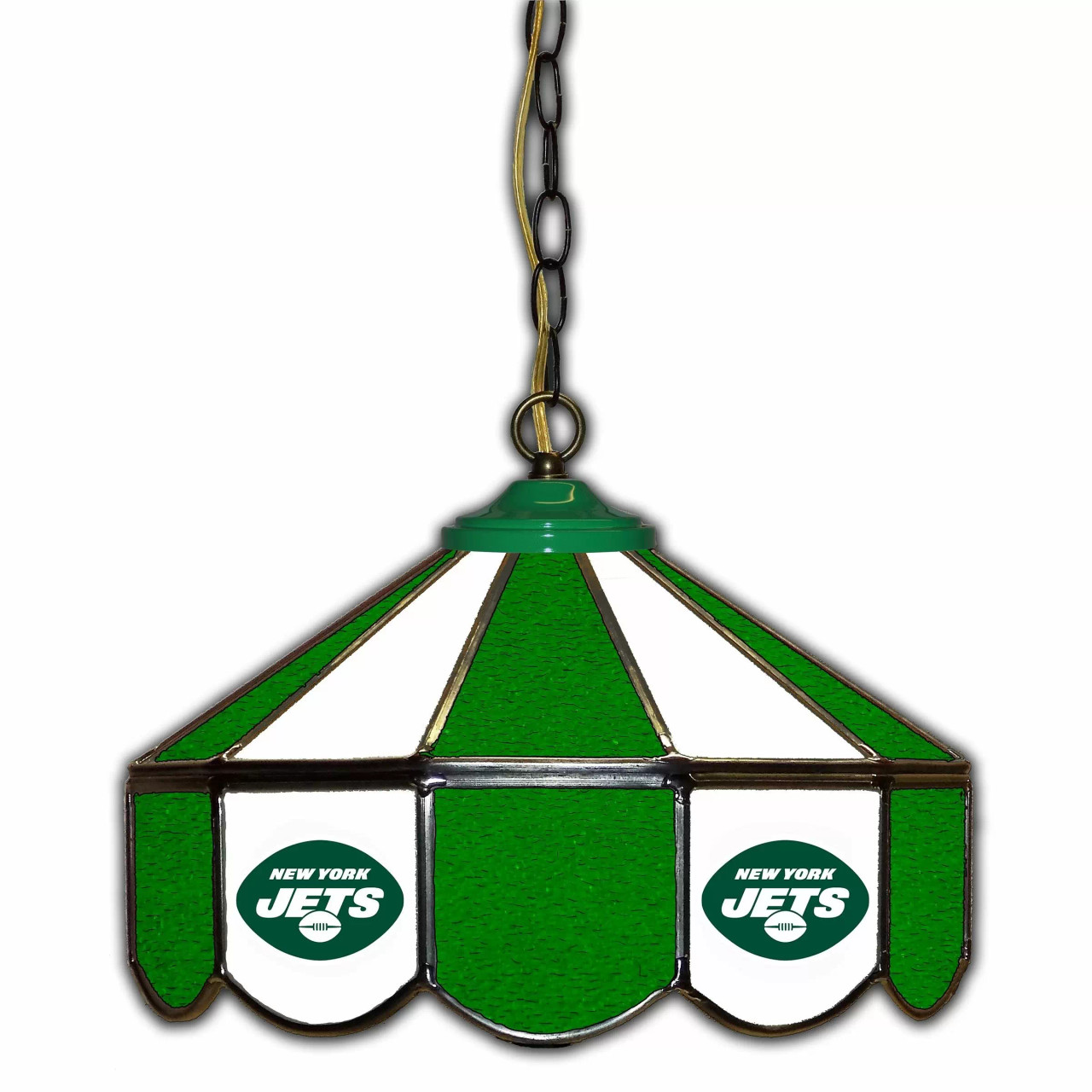 133-1038, New York, NY, NYJ, Jets, 14", Glass, Pub, Light, FREE SHIPPING, Hanging, Imperial